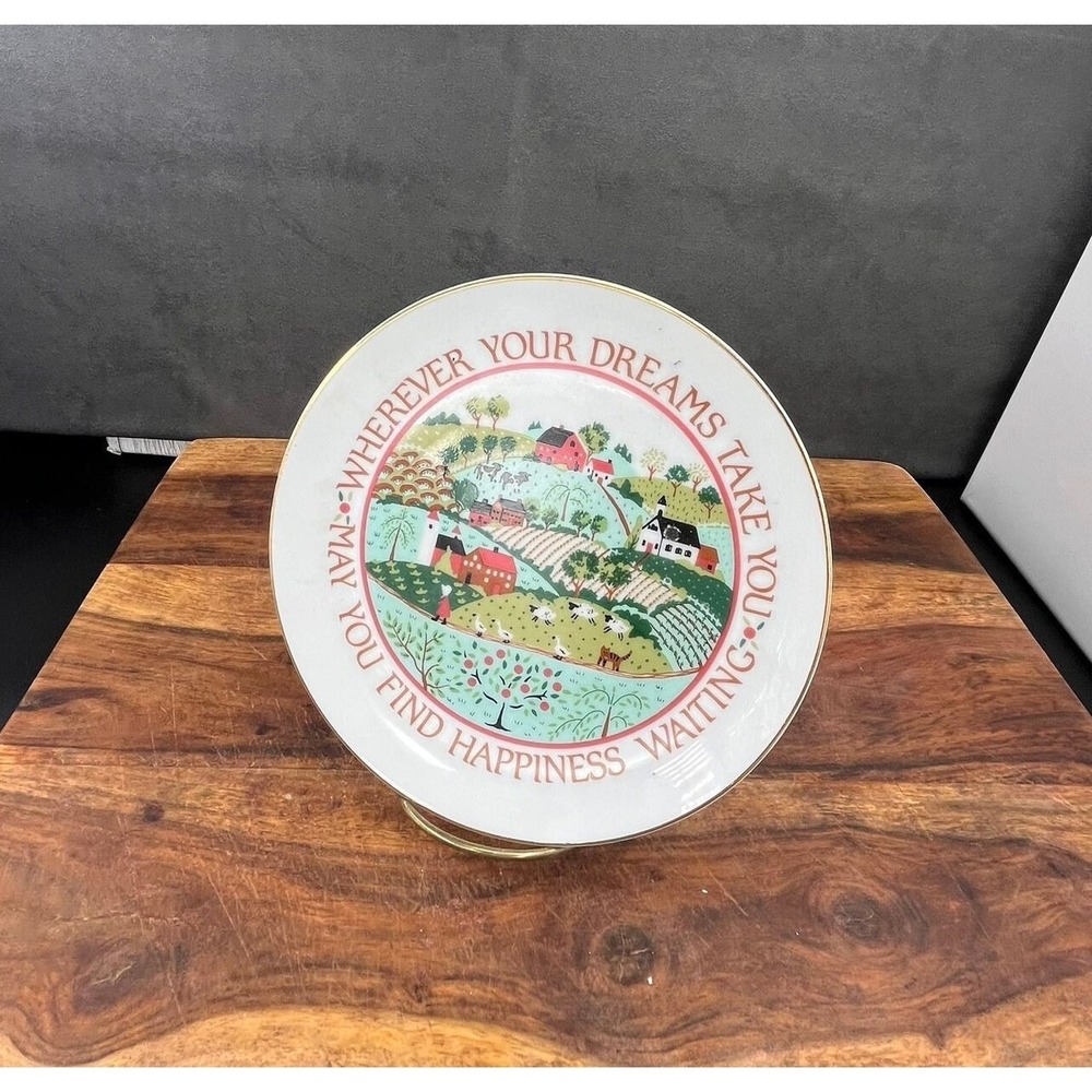Dreams and Happiness Decorative‎ Plate - Heirloom Editions by Paula